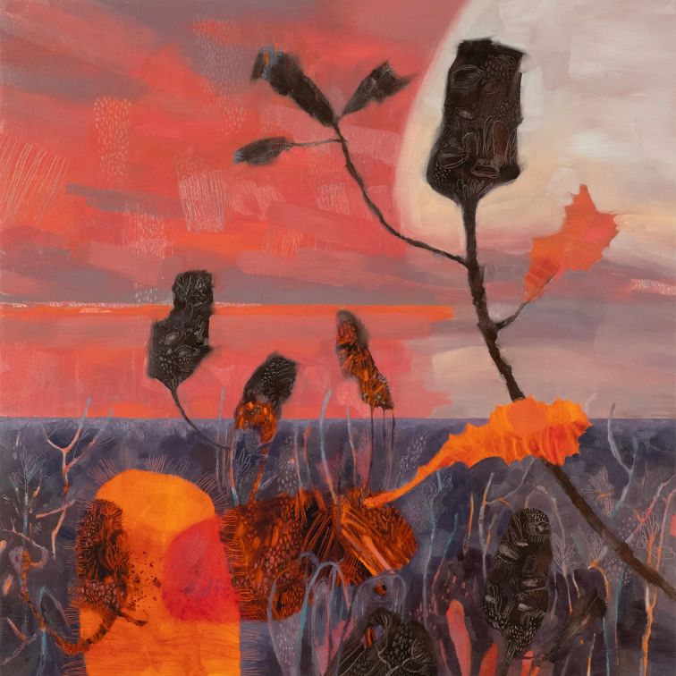 AW2403 Walking on sunrise 70x70 W